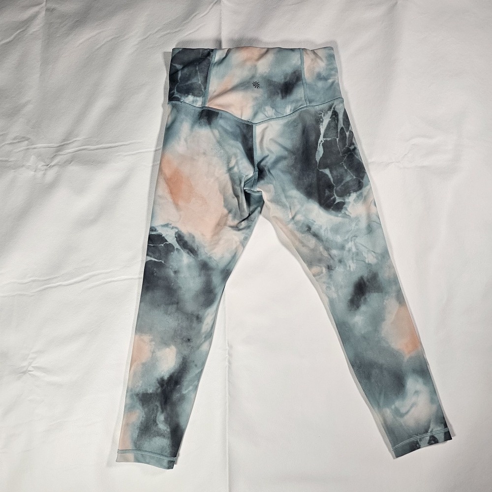 Athleta Elation Printed 7/8 Leggings Womens Small Blue Pink Yoga Pants - Picture 4 of 12